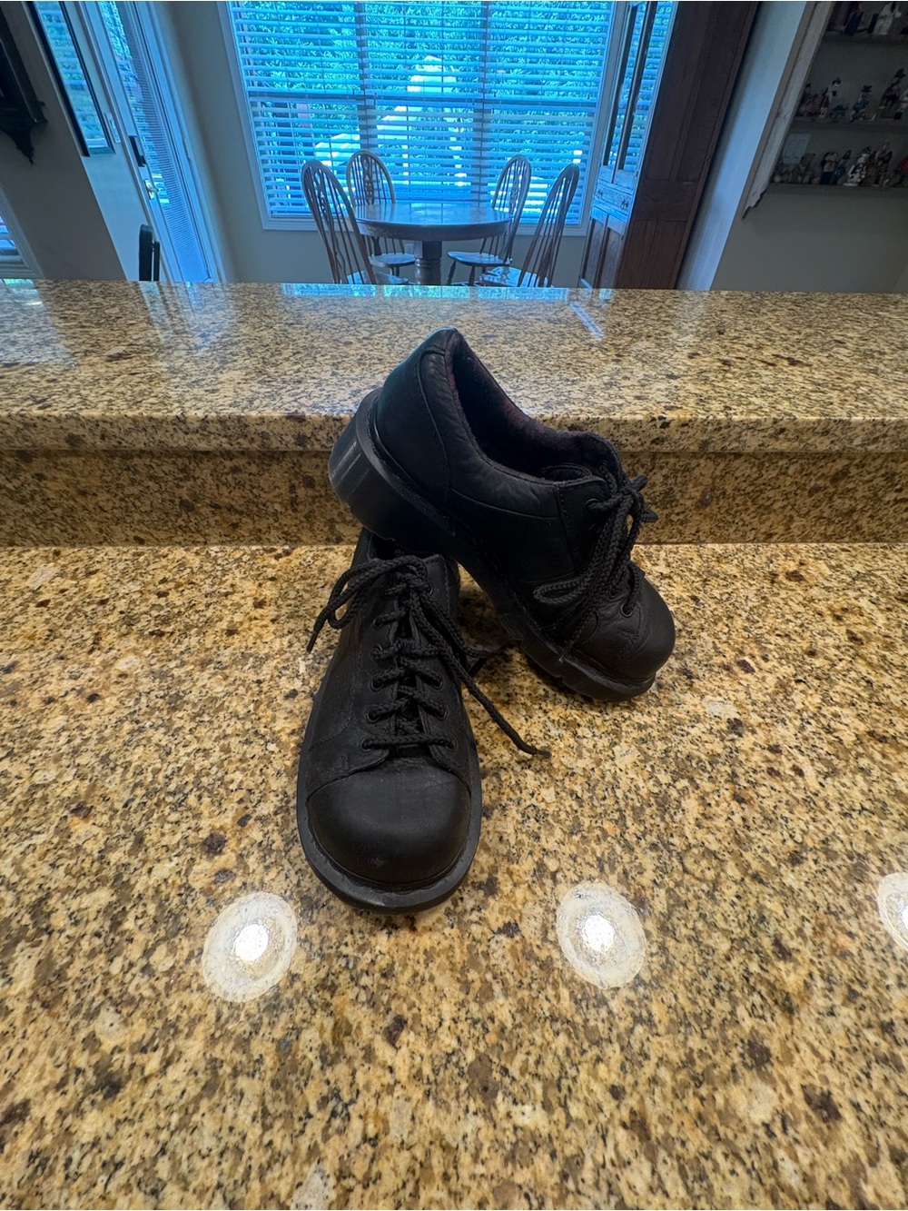 Dr. Martens Women’s Keani Matte Black chunky retro style shoes Size 8